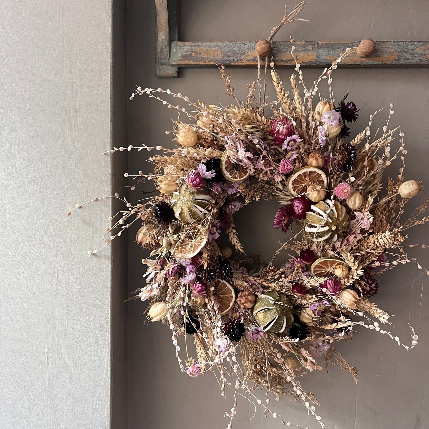 Floral Spring wreath | Dried flowers - 34cm