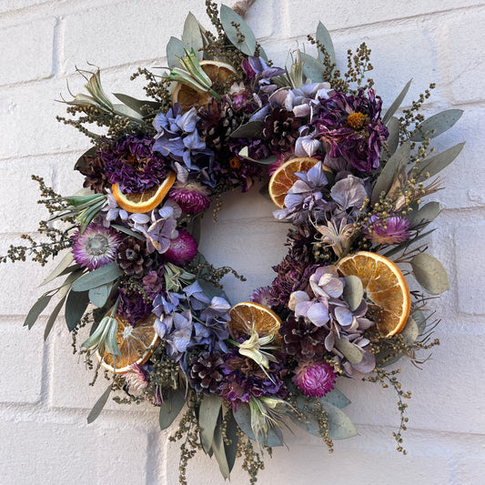 Everlasting flower | Autumn inspired decor | Autumn dried flowers | Small Dried Flower Wreath | Everlastings | Autumnal Home Decor | 25cm