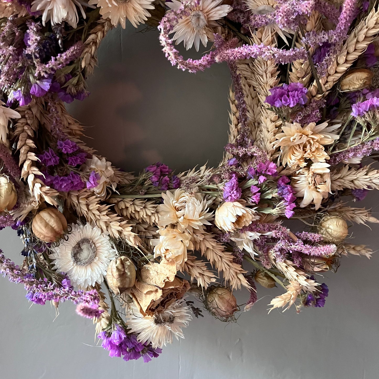 Dried flower spring wreath | Spring/ summer wreath- 34cm