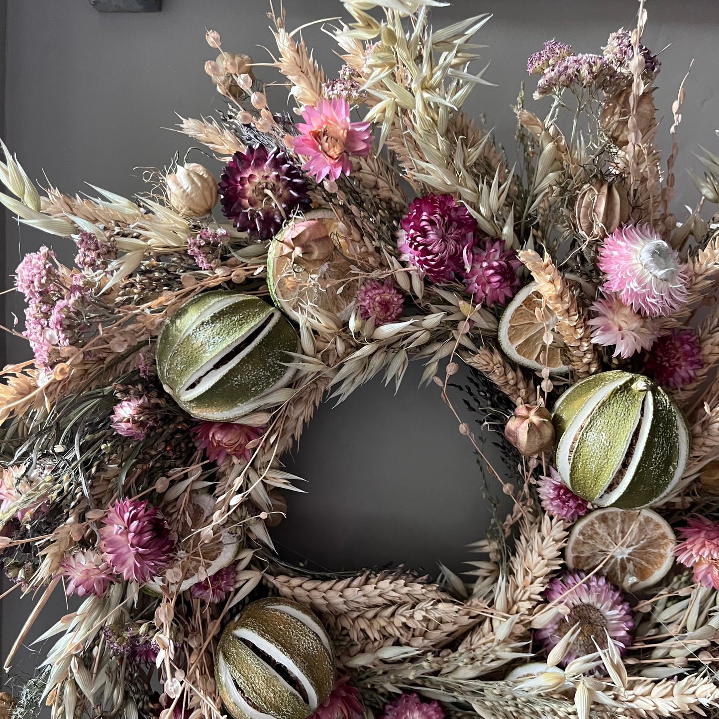 Floral Spring wreath | Dried flowers - 34cm