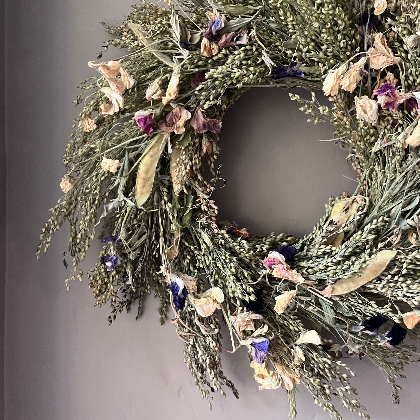 Spring wreath | Easter decorations | Dried flower wreath | Farmhouse Winter decor | Small wreath | Wall hangings | 25cm