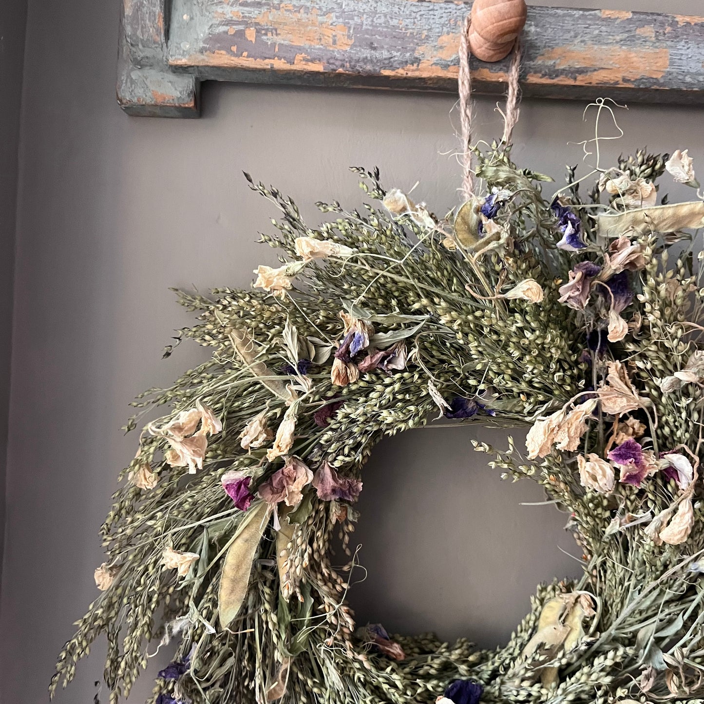 Spring wreath | Easter decorations | Dried flower wreath | Farmhouse Winter decor | Small wreath | Wall hangings | 25cm