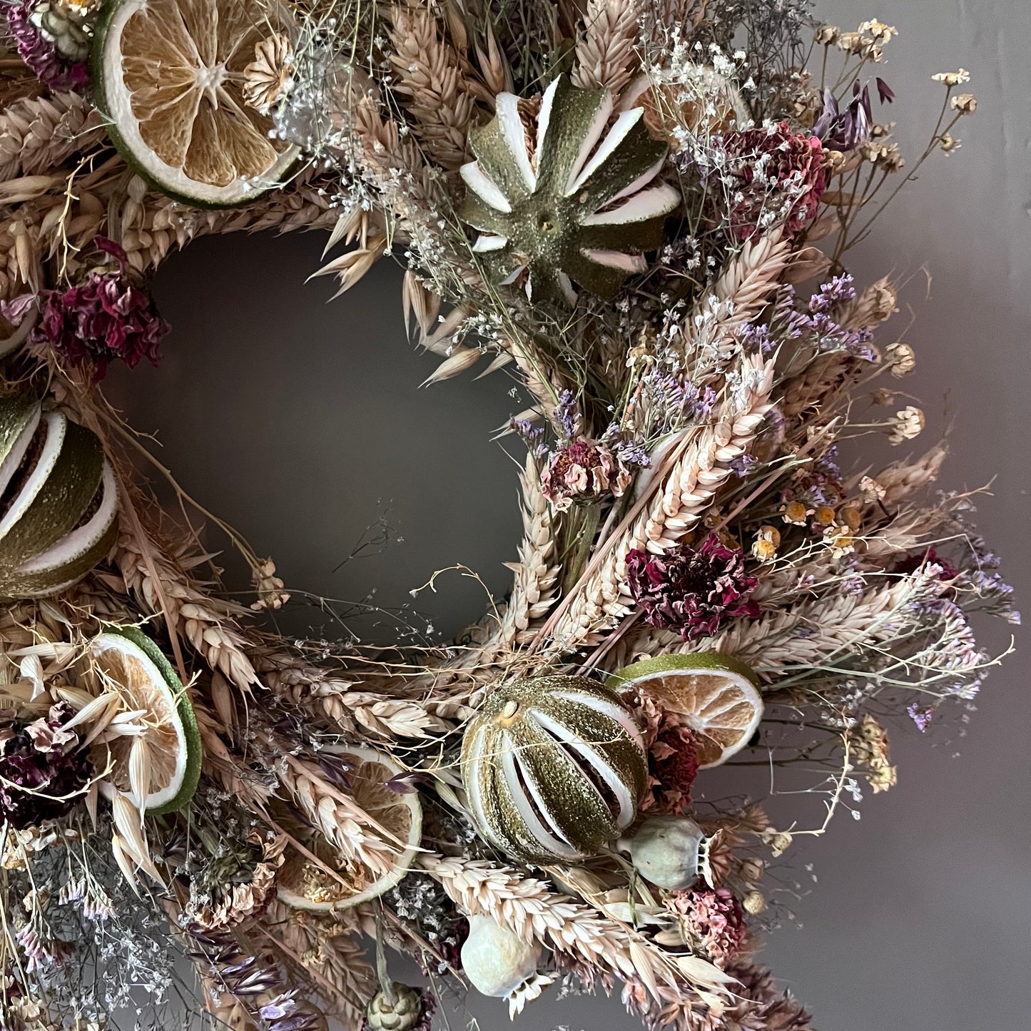 Dried flower spring wreath | Spring/ summer wreath- 34cm