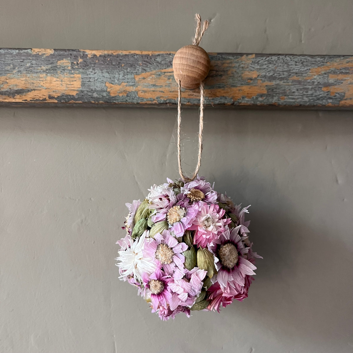 Winter Dried Flower Bauble | Christmas Floral Decoration