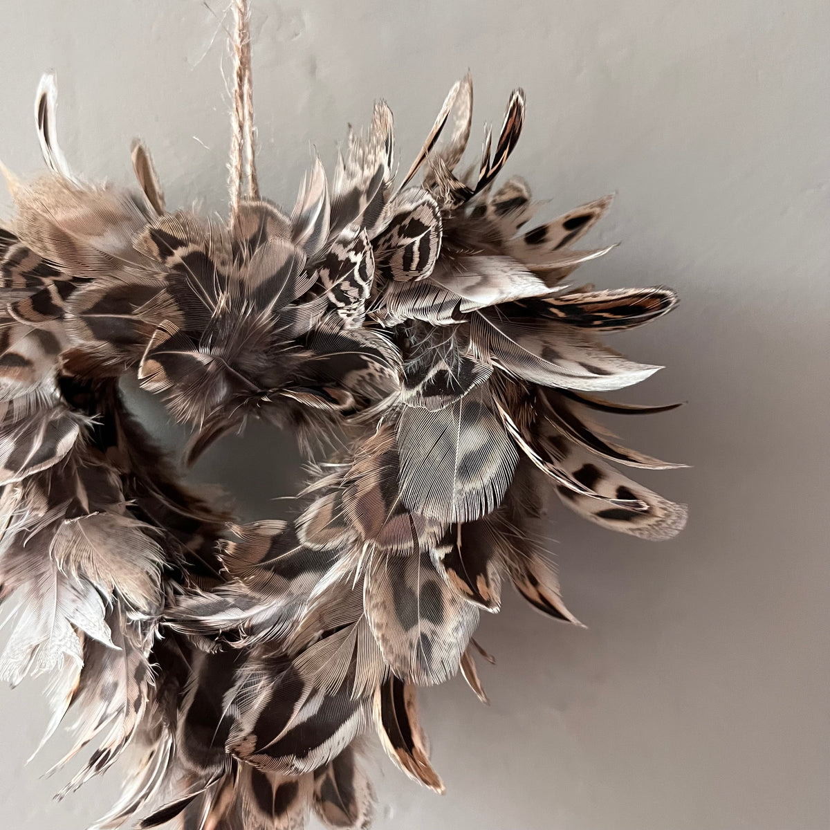 Heart feather bauble | Country living Christmas | Heart tree decoration | 13cm