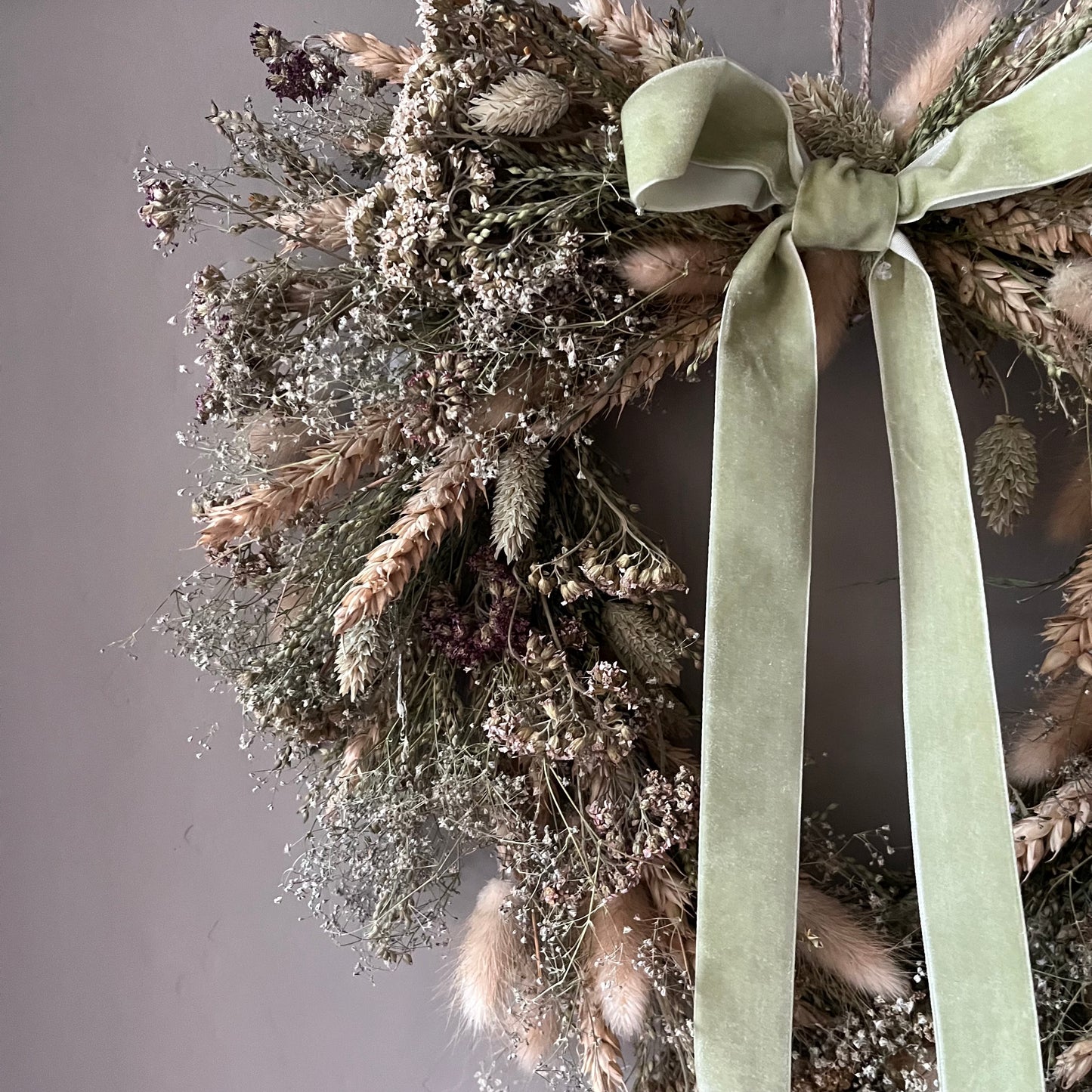 Dried Flower Easter Wreath | Spring Decor | Heart shaped wreath