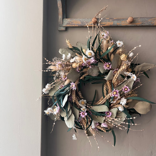 Dried flower spring wreath | Spring/ summer wreath- 34cm