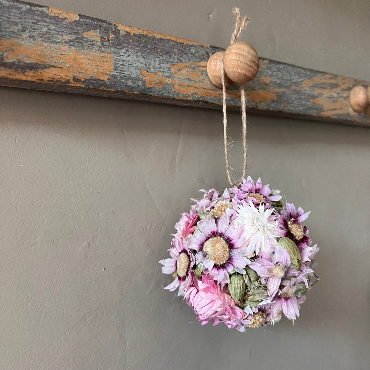 Winter Dried Flower Bauble | Christmas Floral Decoration