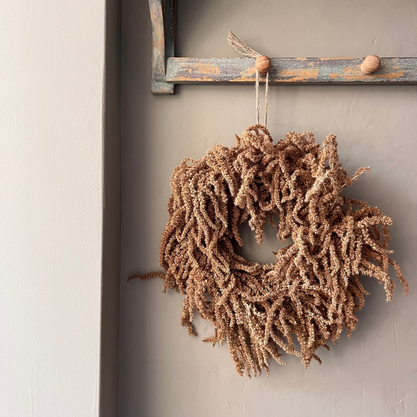 Autumn Dried Flower Wreath: Everlasting Floral Decor, 25cm
