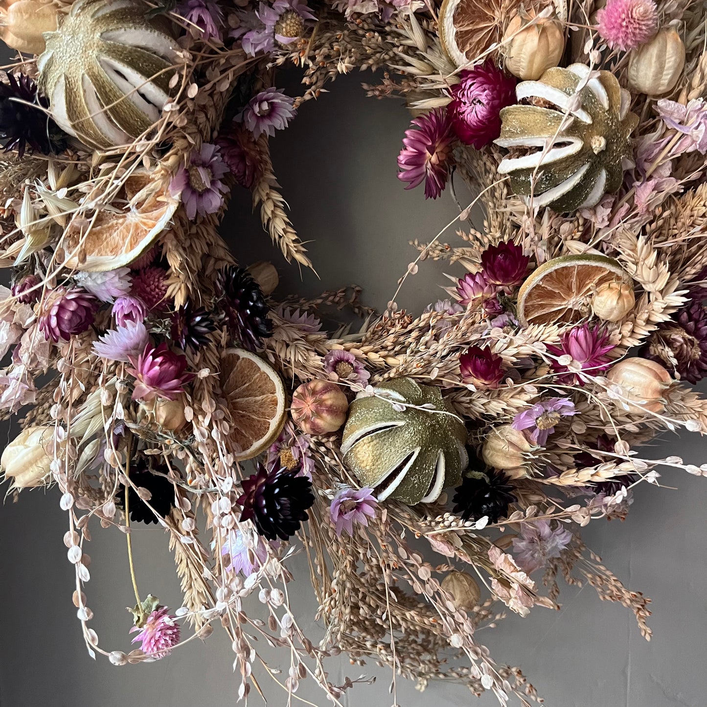 Floral Spring wreath | Dried flowers - 34cm
