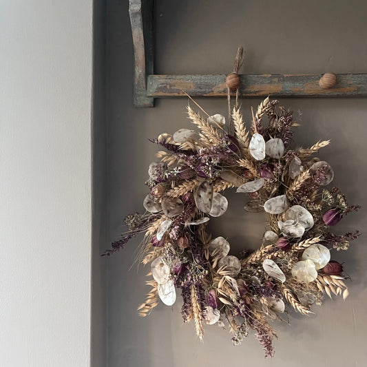 Spring Dried Flower Wreath: Easter Decor, Handcrafted in Suffolk