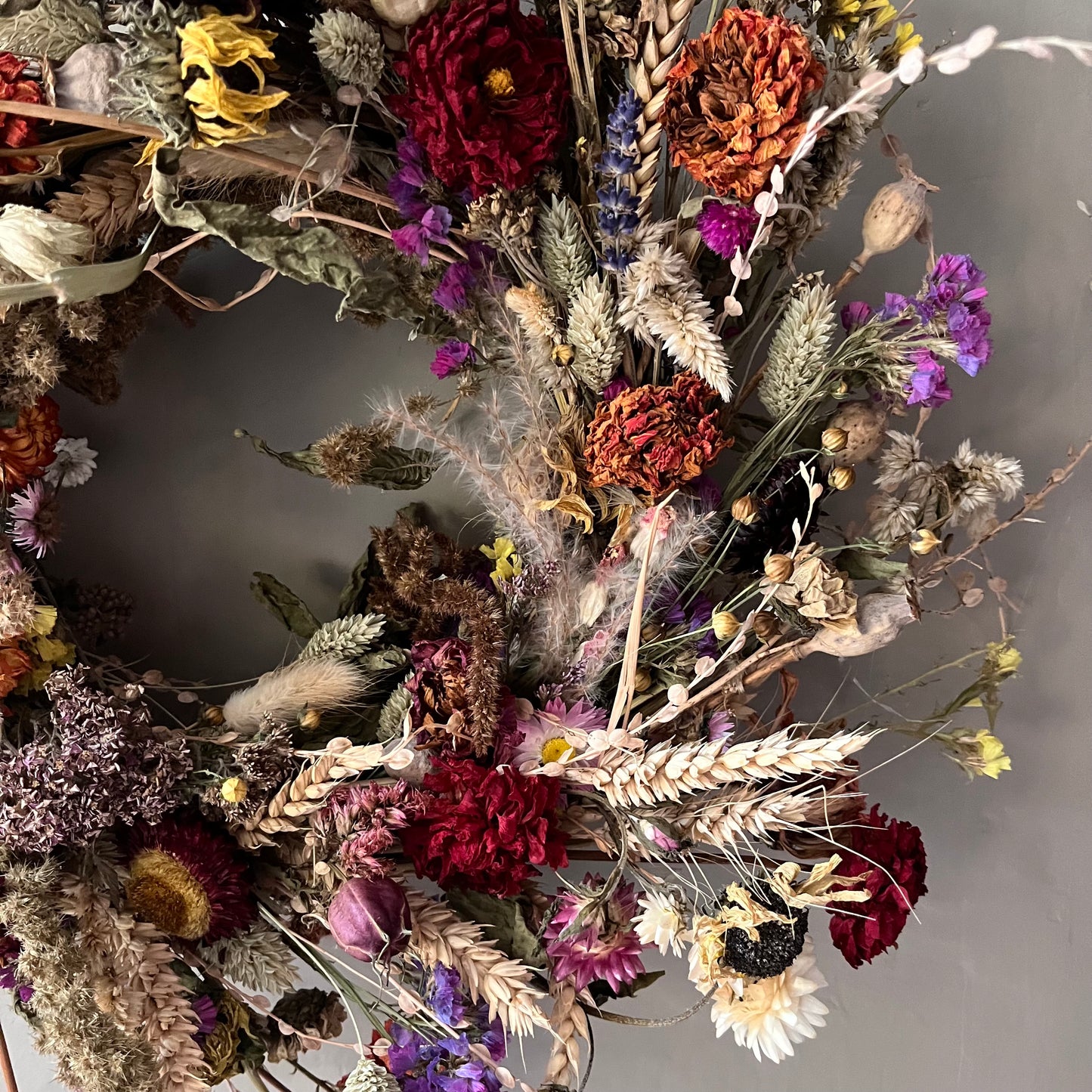 Dried flower spring wreath | Spring/ summer wreath- 34cm