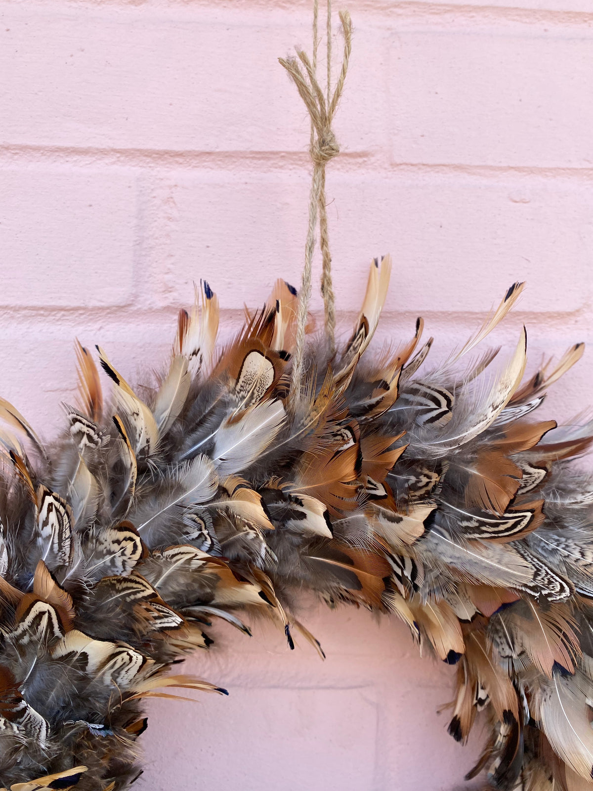 Pheasant Feather Wreath | Handcrafted Front Door Decor