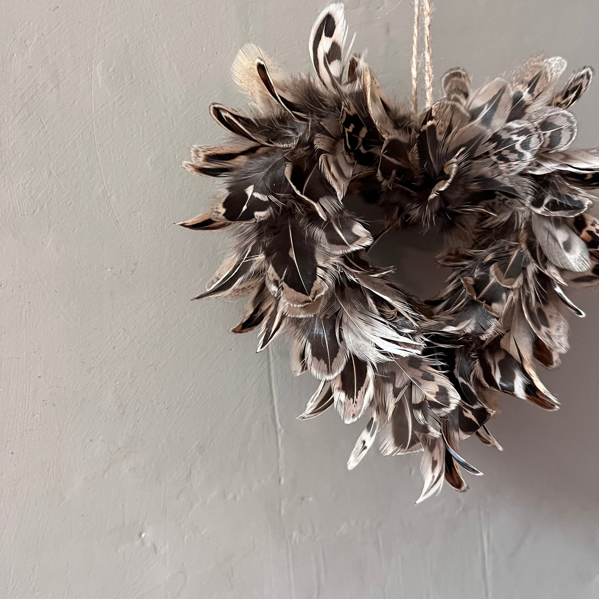 Heart feather bauble | Country living Christmas | Heart tree decoration | 13cm