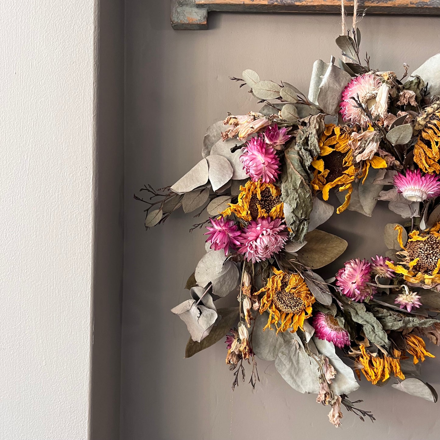 Everlasting dried flowers| Autumn inspired decor | Dried flowers | Autumn wreath | Autumnal inspired decor | 23cm