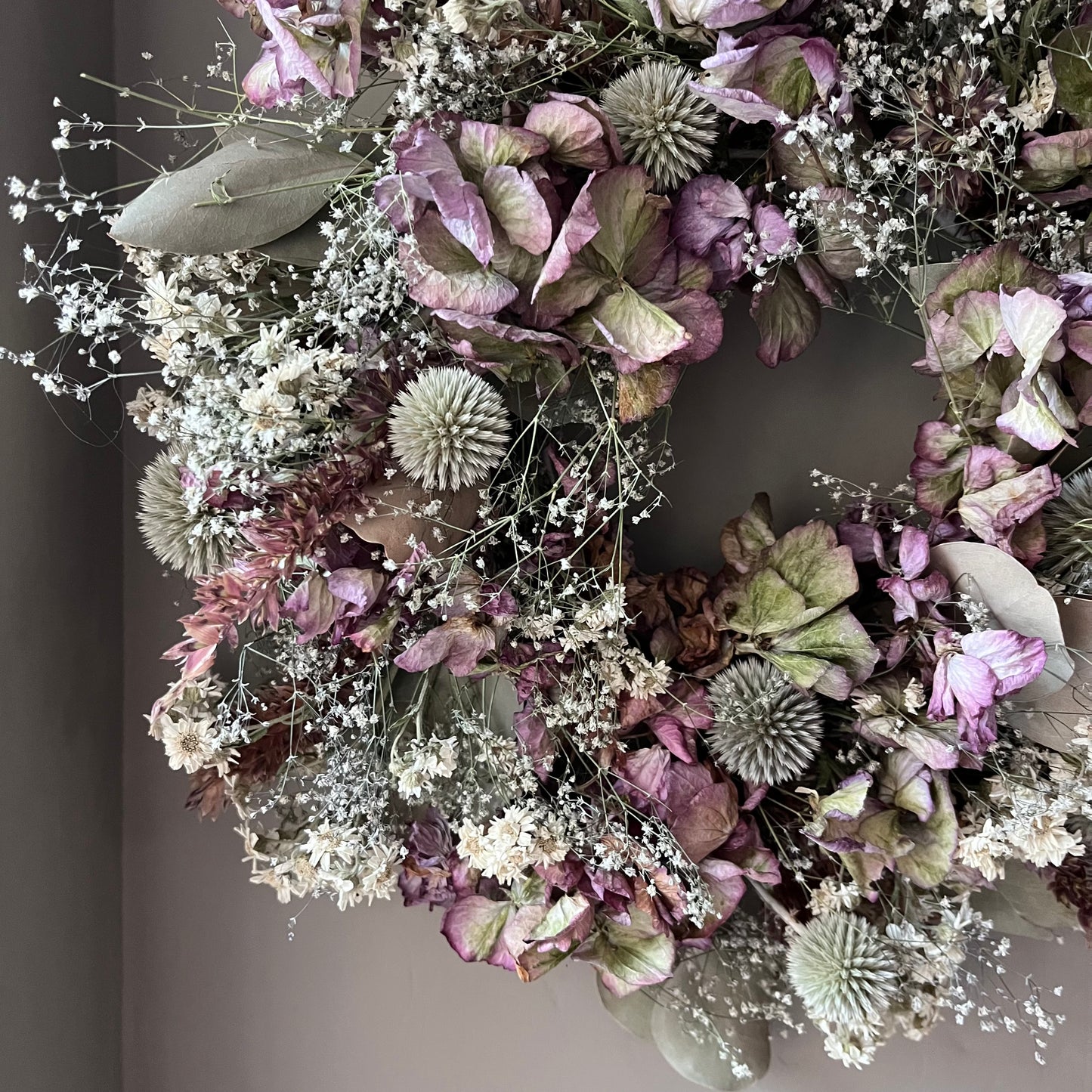 Dried Flower Wreath: Winter Decor - 30cm