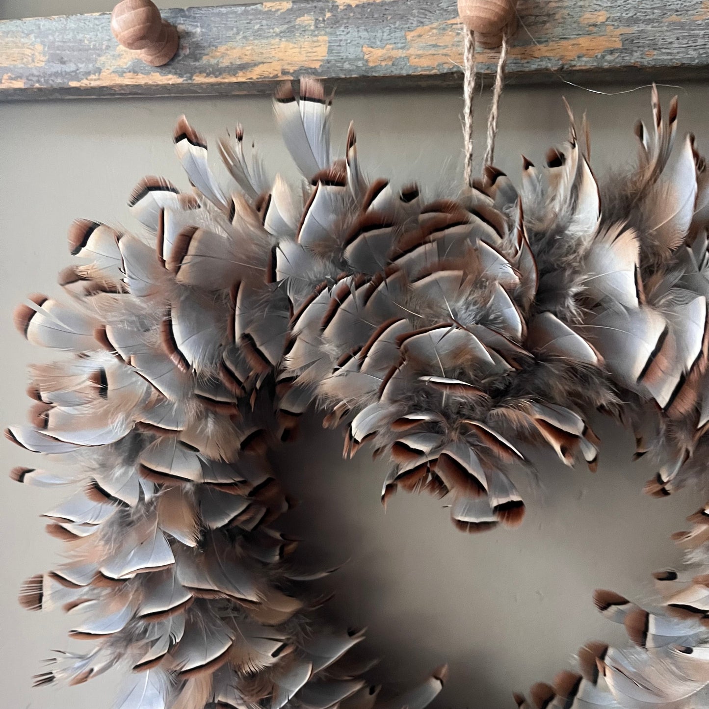 Feather Heart Wreath | Farmhouse Wall Decor | Country living home decor