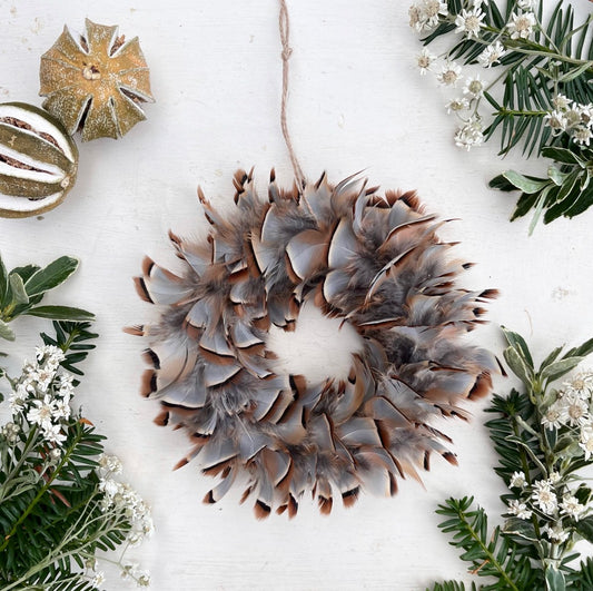 Baubles | Feather baubles | Christmas decorations | Farmhouse Christmas decor | Tree ornament | Country side Christmas | Natural Christmas