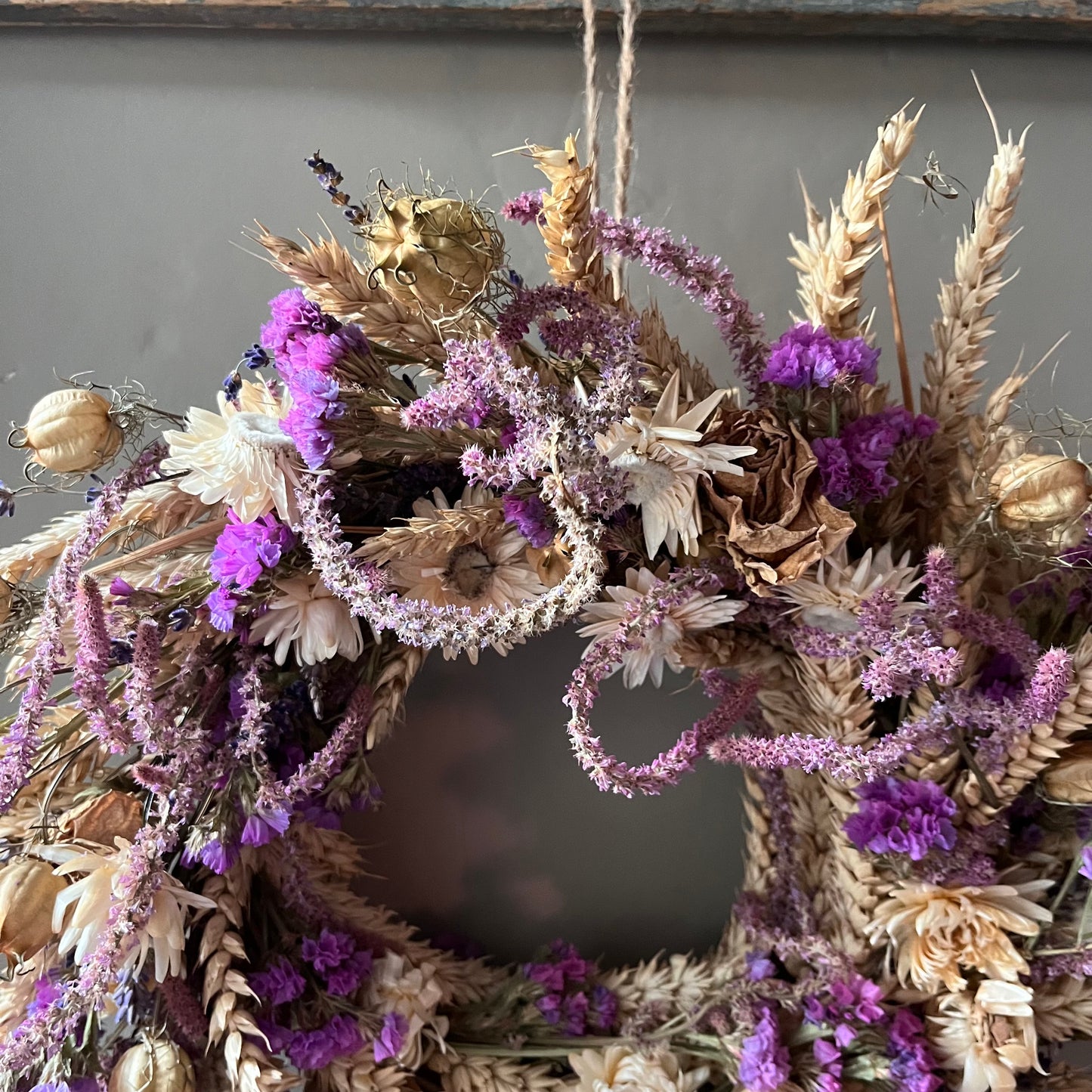 Dried flower spring wreath | Spring/ summer wreath- 34cm