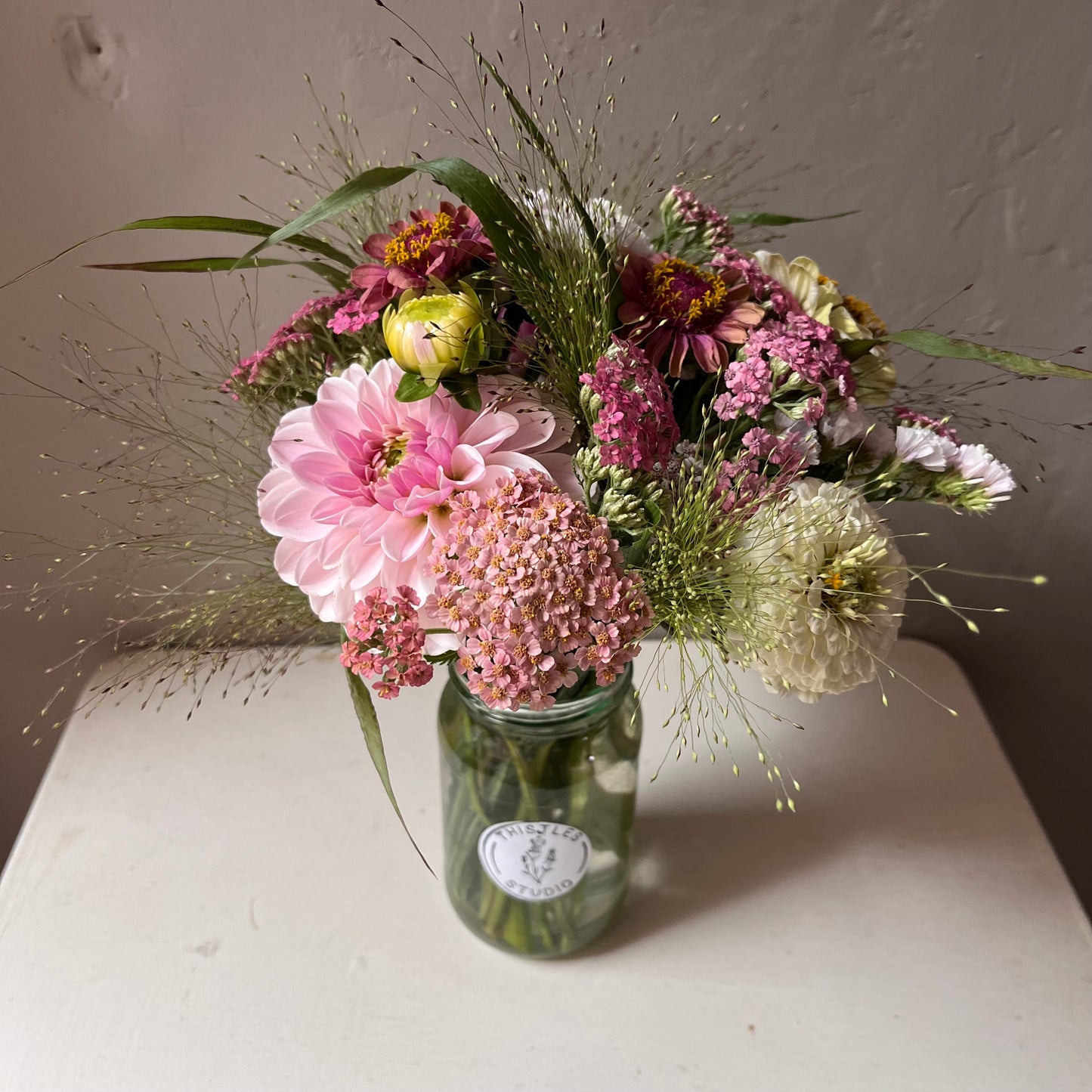 Jam jar posy