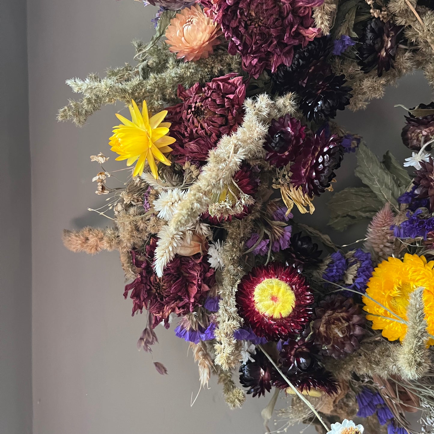 Dried flower wreath | Farmhouse style | Country living | Farmhouse wreath | Spring wreath | 25cm
