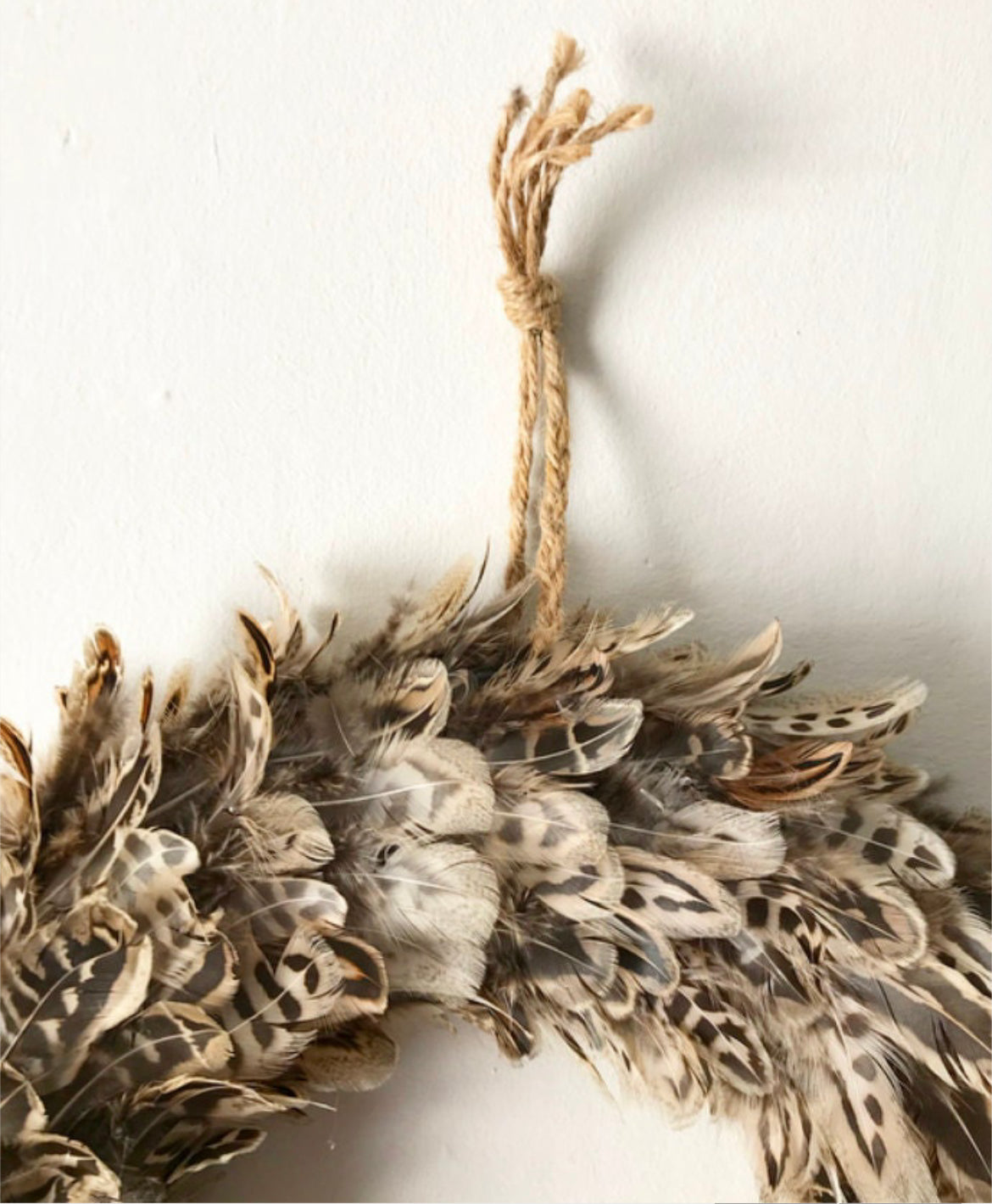 Hen Pheasant Feather Wreath | Handmade Farmhouse Decor (32-35cm)