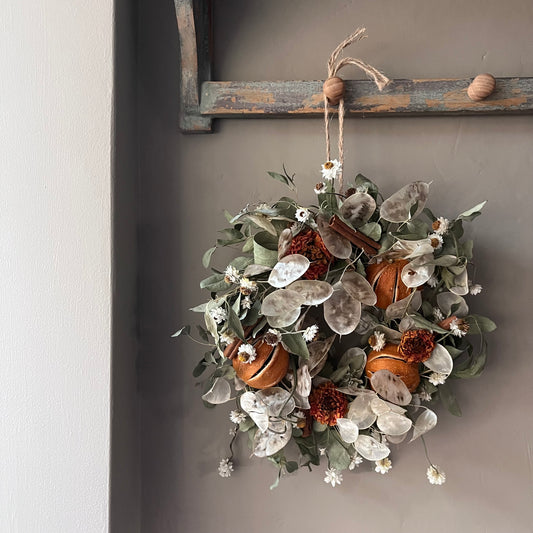Dried flower wreath | Summer Farm house decor | 22cm