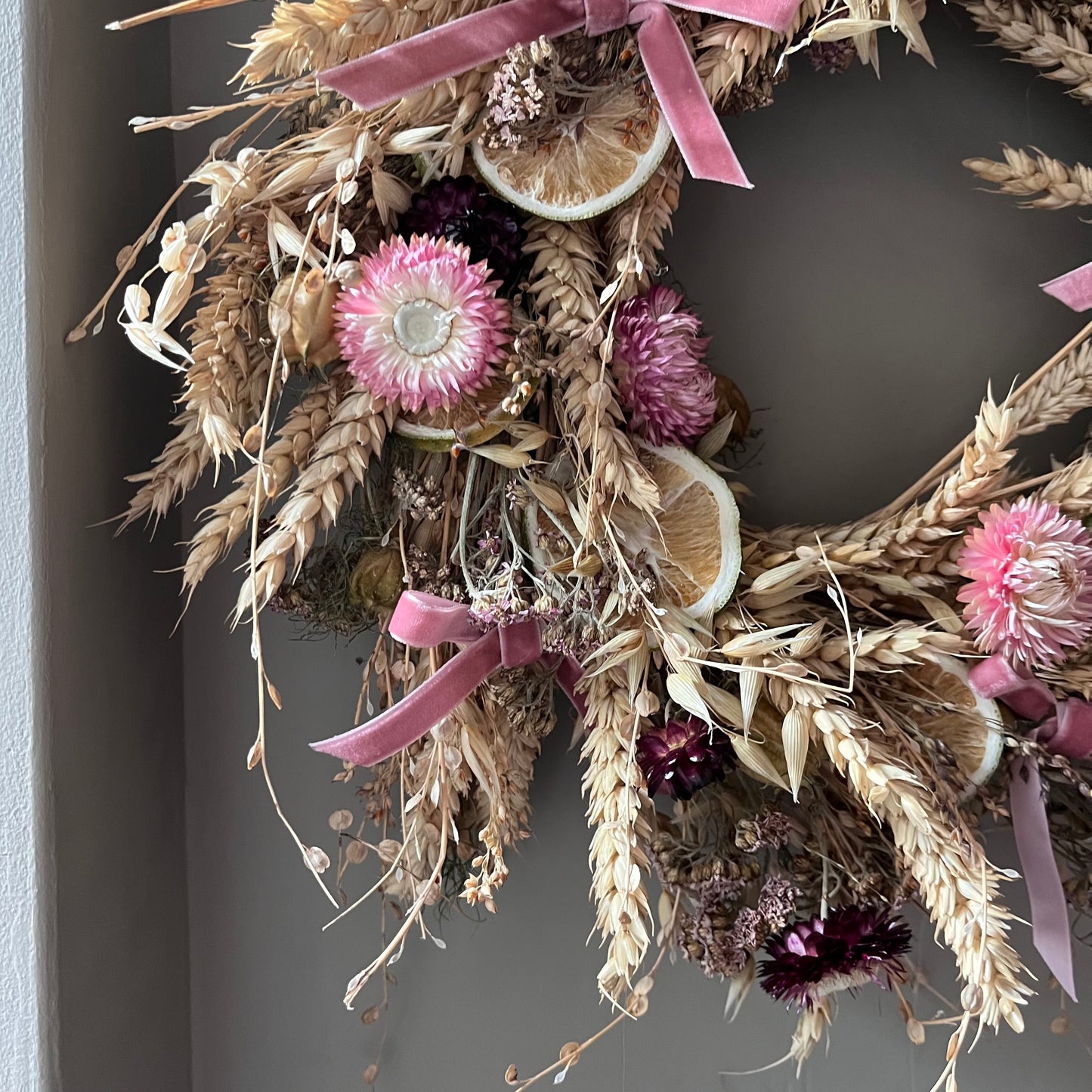 Dried flower spring wreath | Spring/ summer wreath- 34cm