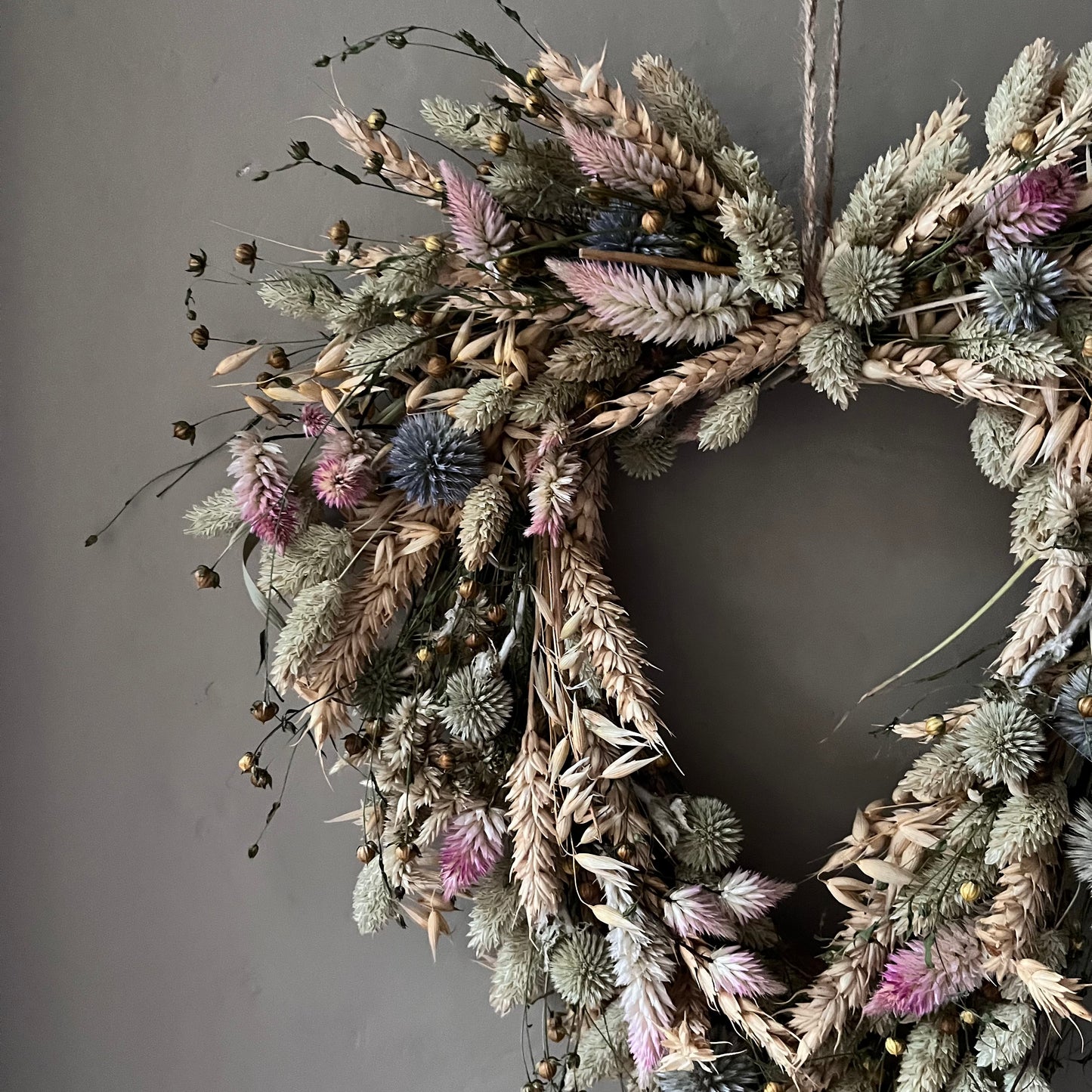 Dried Flower heart Wreath | Spring Decor | Valentines gift