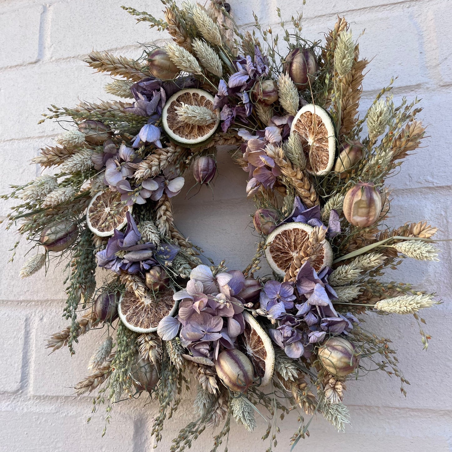 Everlasting flower | Winter inspired decor | Winter dried flowers | Small Dried Flower Wreath | Everlastings | Christmas Home Decor | 25cm