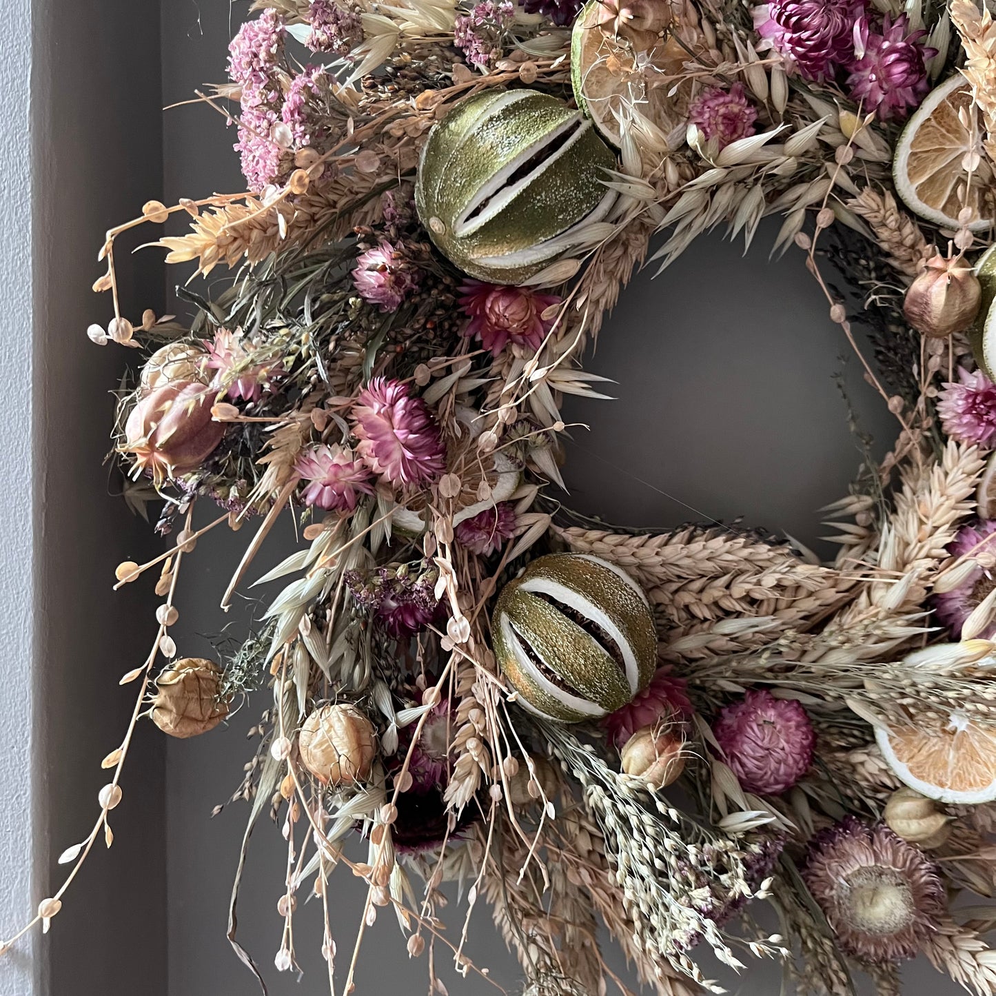 Floral Spring wreath | Dried flowers - 34cm