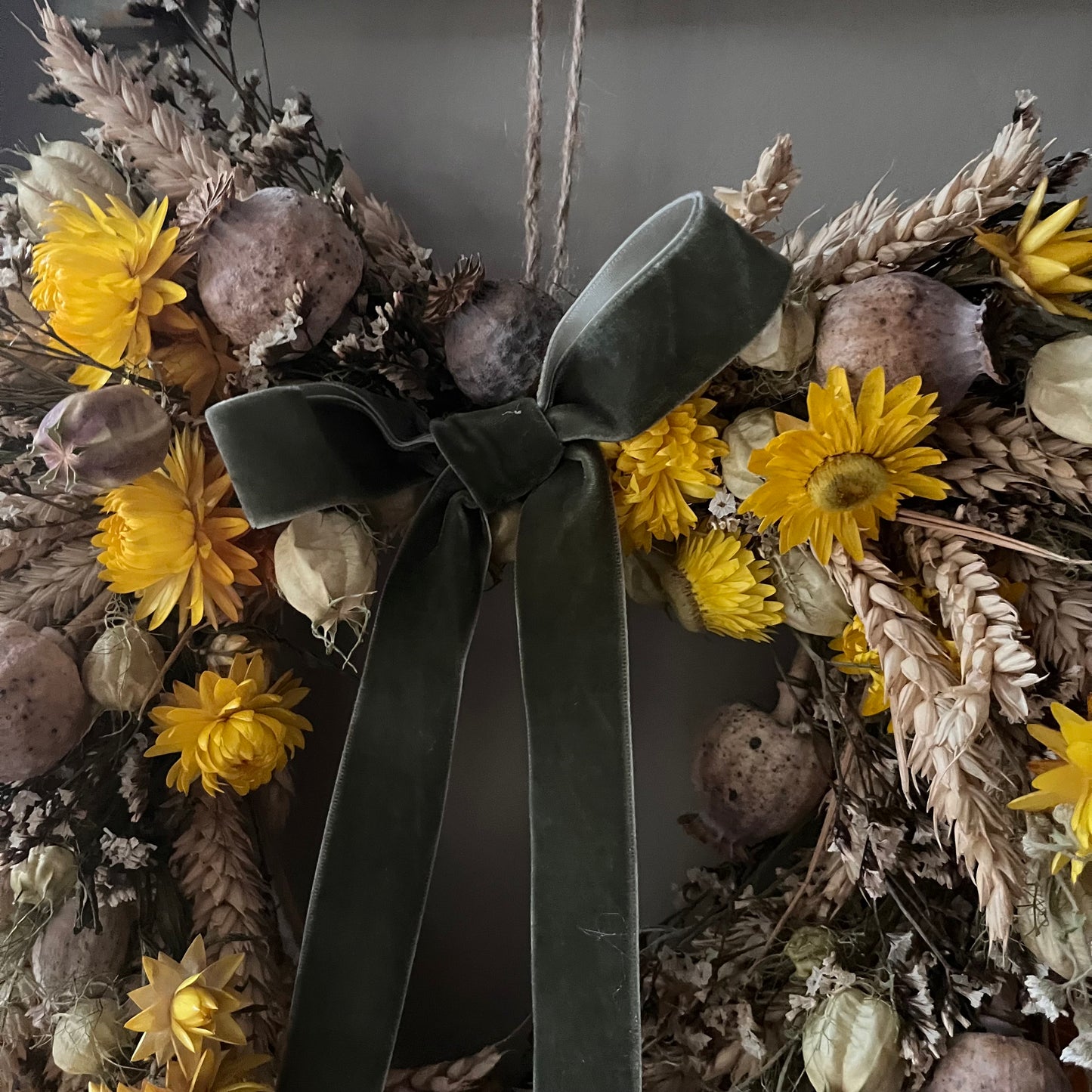Dried Flower Valentines Wreath | Spring Decor | Heart shaped wreath