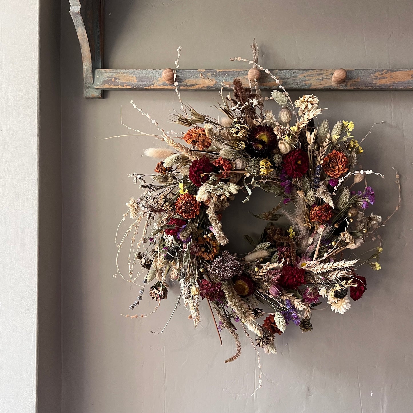 Dried flower spring wreath | Spring/ summer wreath- 34cm