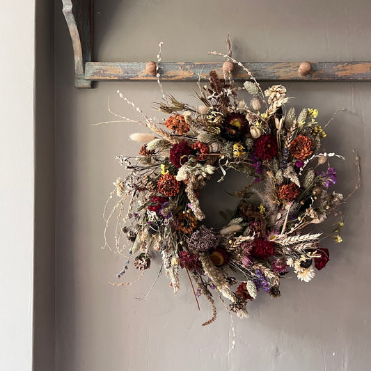 Dried flower spring wreath | Spring/ summer wreath- 34cm