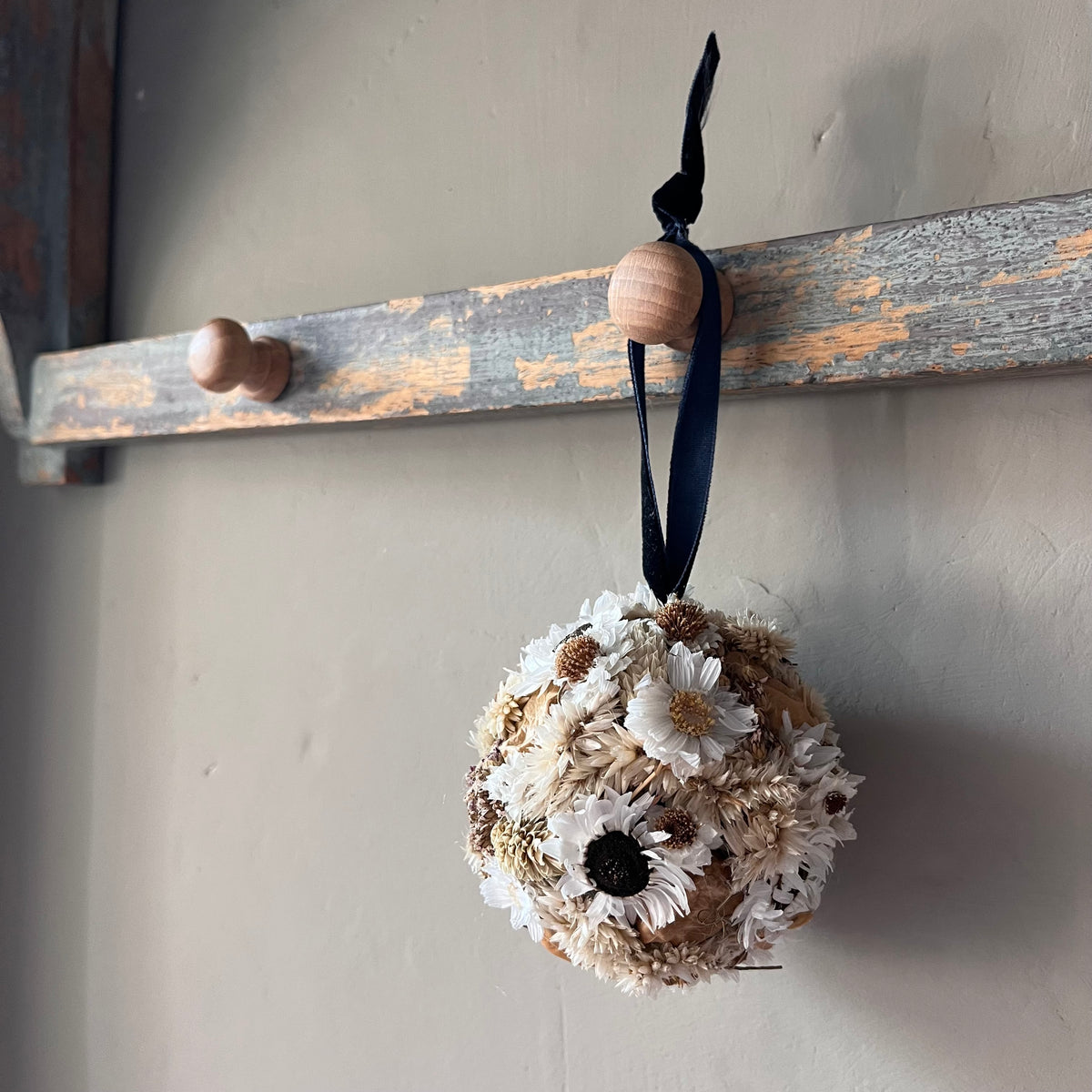 Winter Dried Flower Bauble | Christmas Floral Decoration