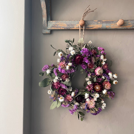 Spring wreath | Easter decorations | Dried flower wreath | Farmhouse Winter decor | Small wreath | Wall hangings | 25cm