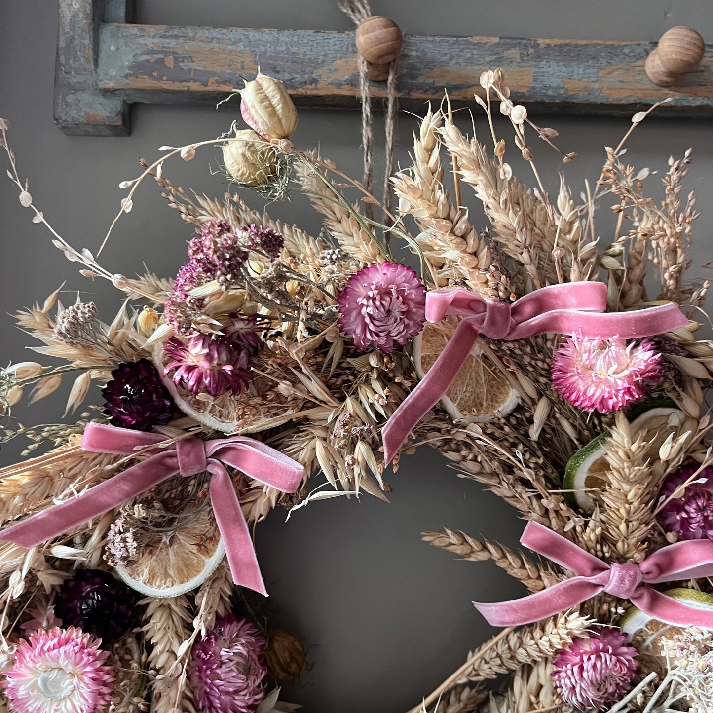 Dried flower spring wreath | Spring/ summer wreath- 34cm