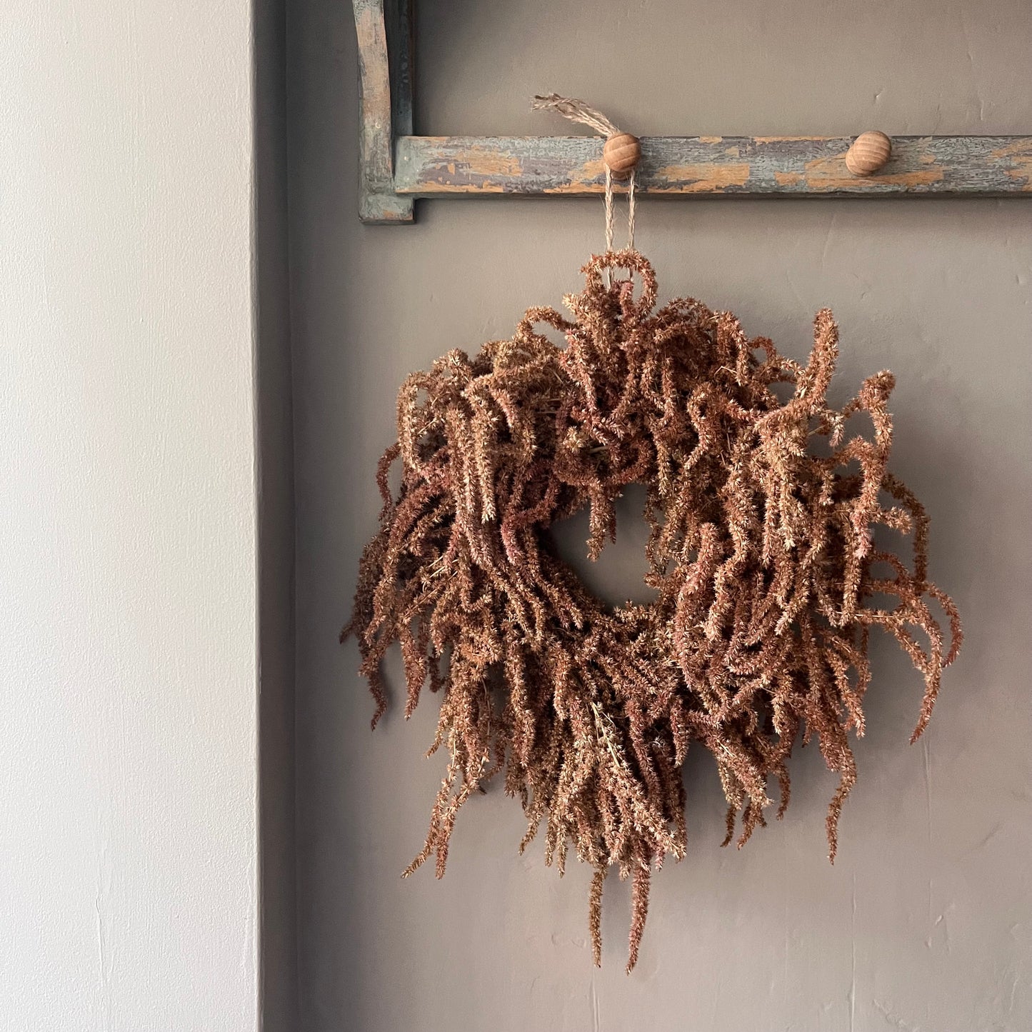 Autumn Dried Flower Wreath: Everlasting Floral Decor, 25cm