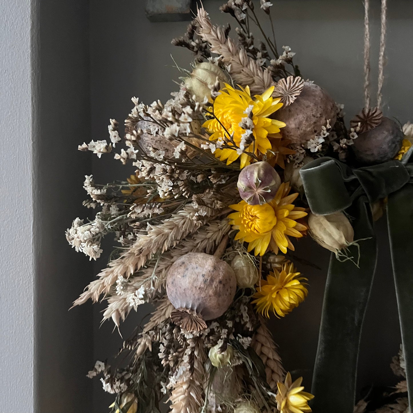 Dried Flower Valentines Wreath | Spring Decor | Heart shaped wreath