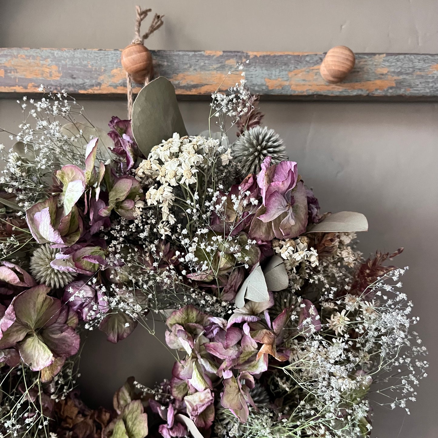 Dried Flower Wreath: Winter Decor - 30cm