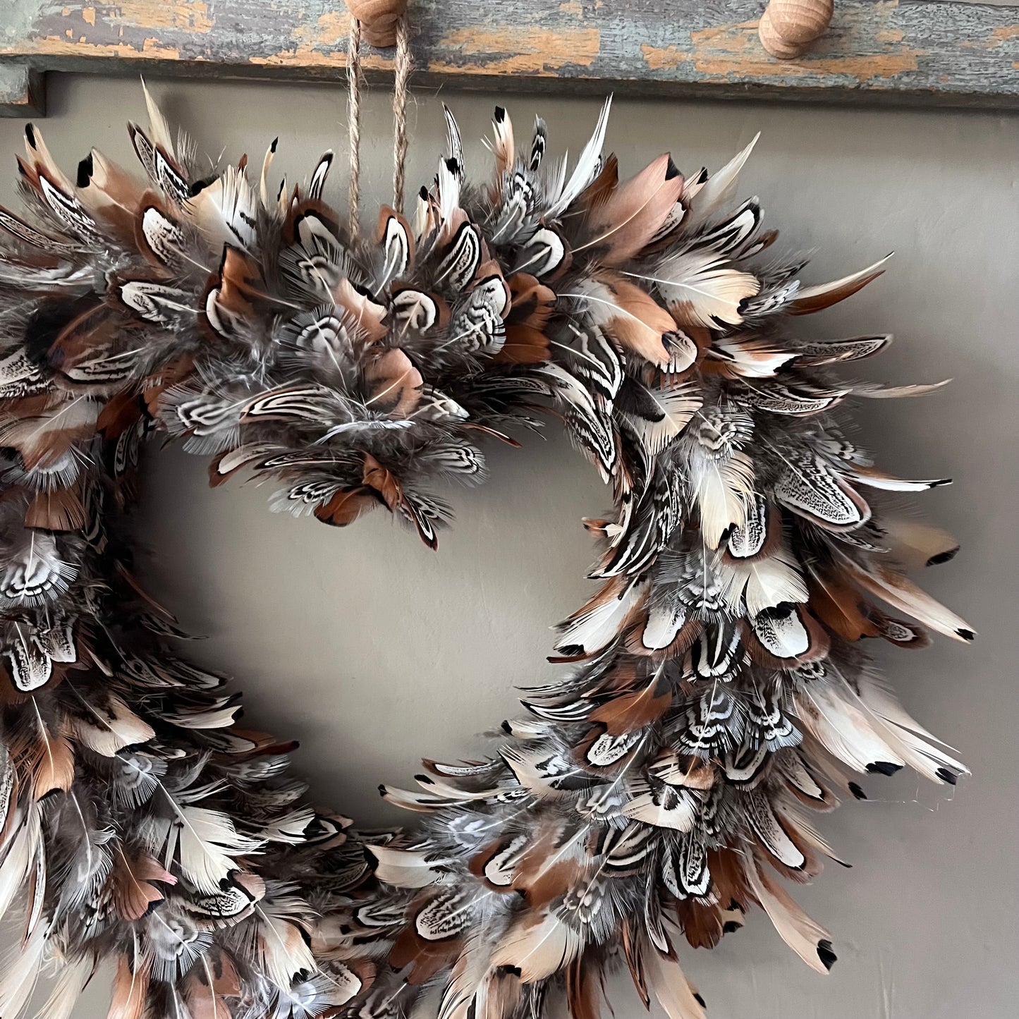 Feather Heart Wreath | Farmhouse Wall Decor | Country living home decor