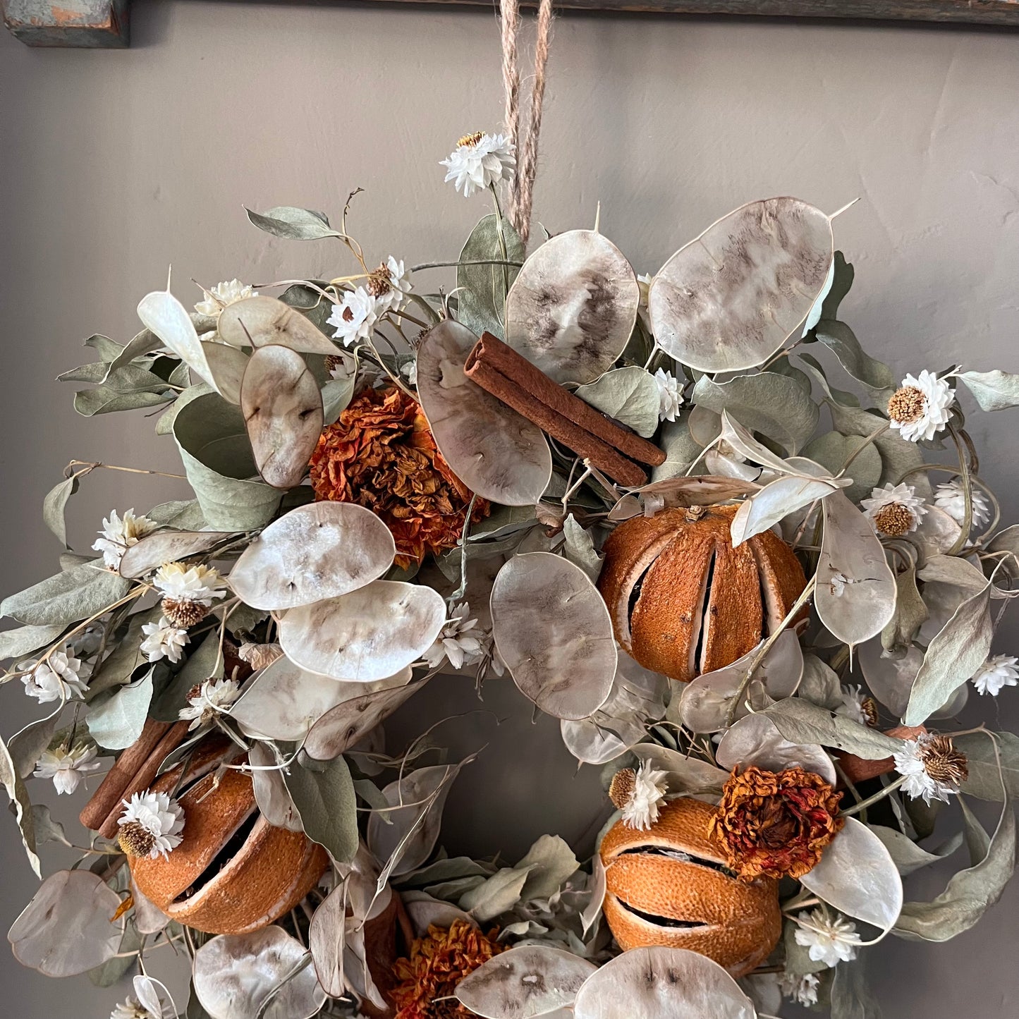 Dried flower wreath | Summer Farm house decor | 22cm