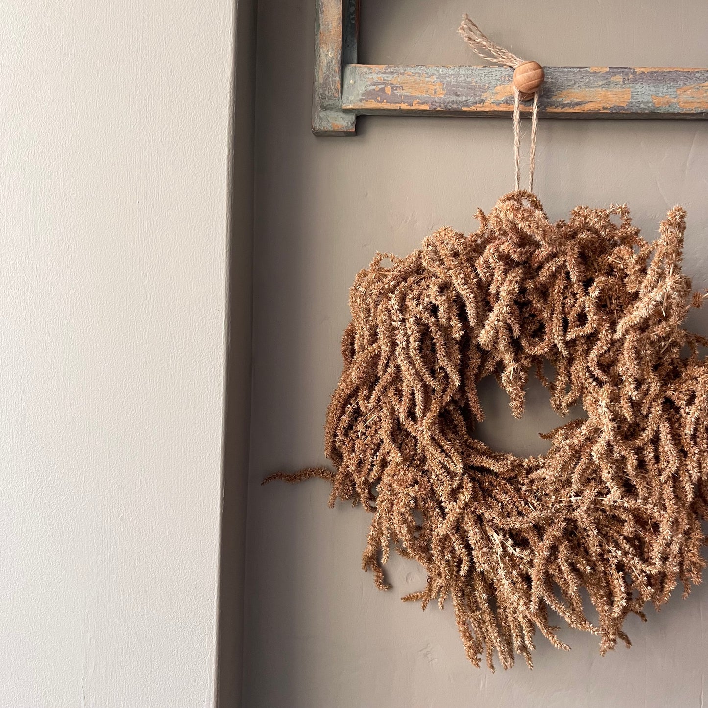 Autumn Dried Flower Wreath: Everlasting Floral Decor, 25cm
