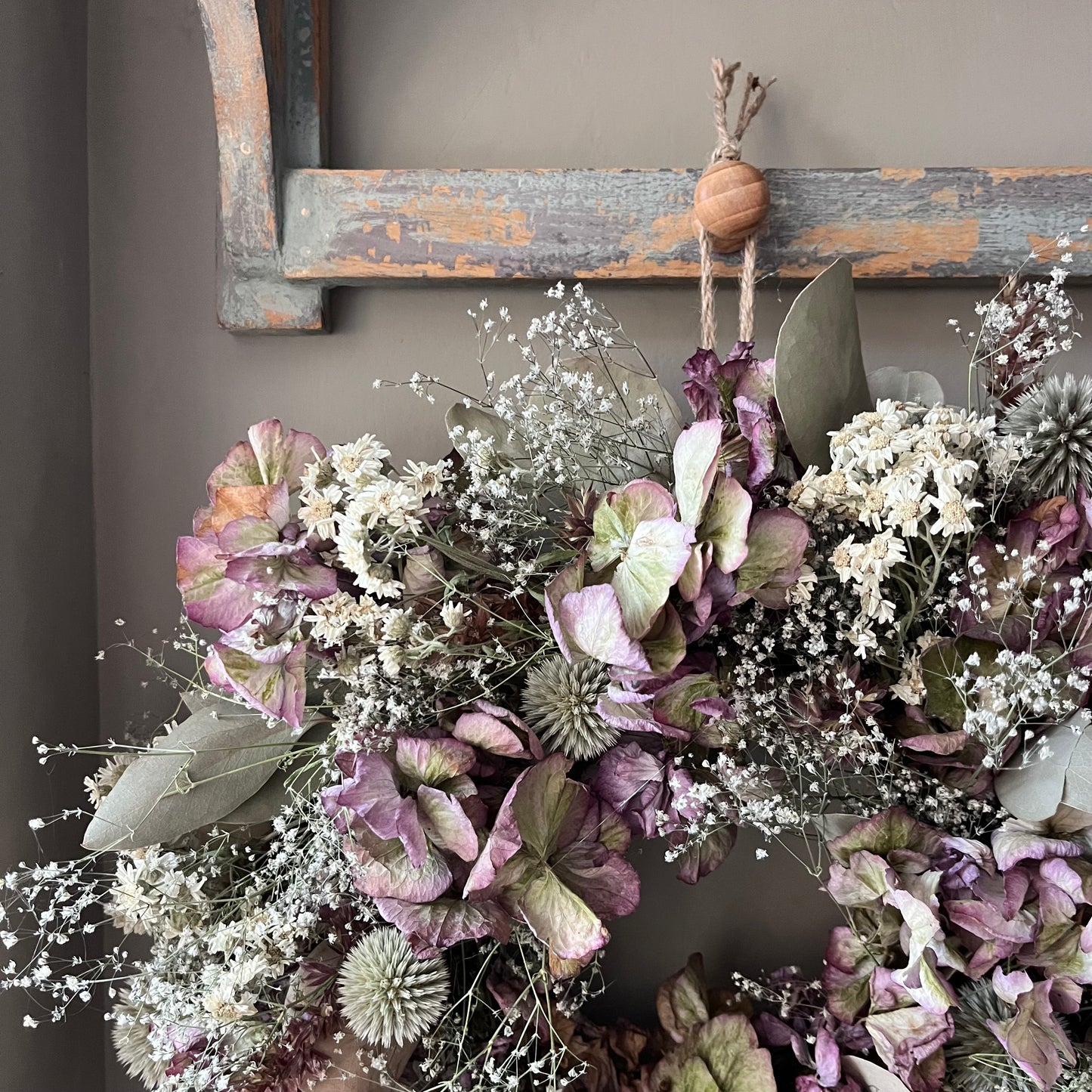 Dried Flower Wreath: Winter Decor - 30cm