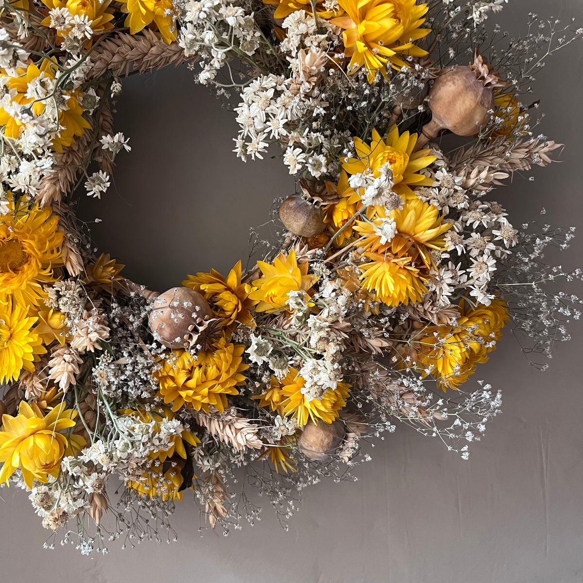 Dried Flower Wreath: Winter Decor - 30cm