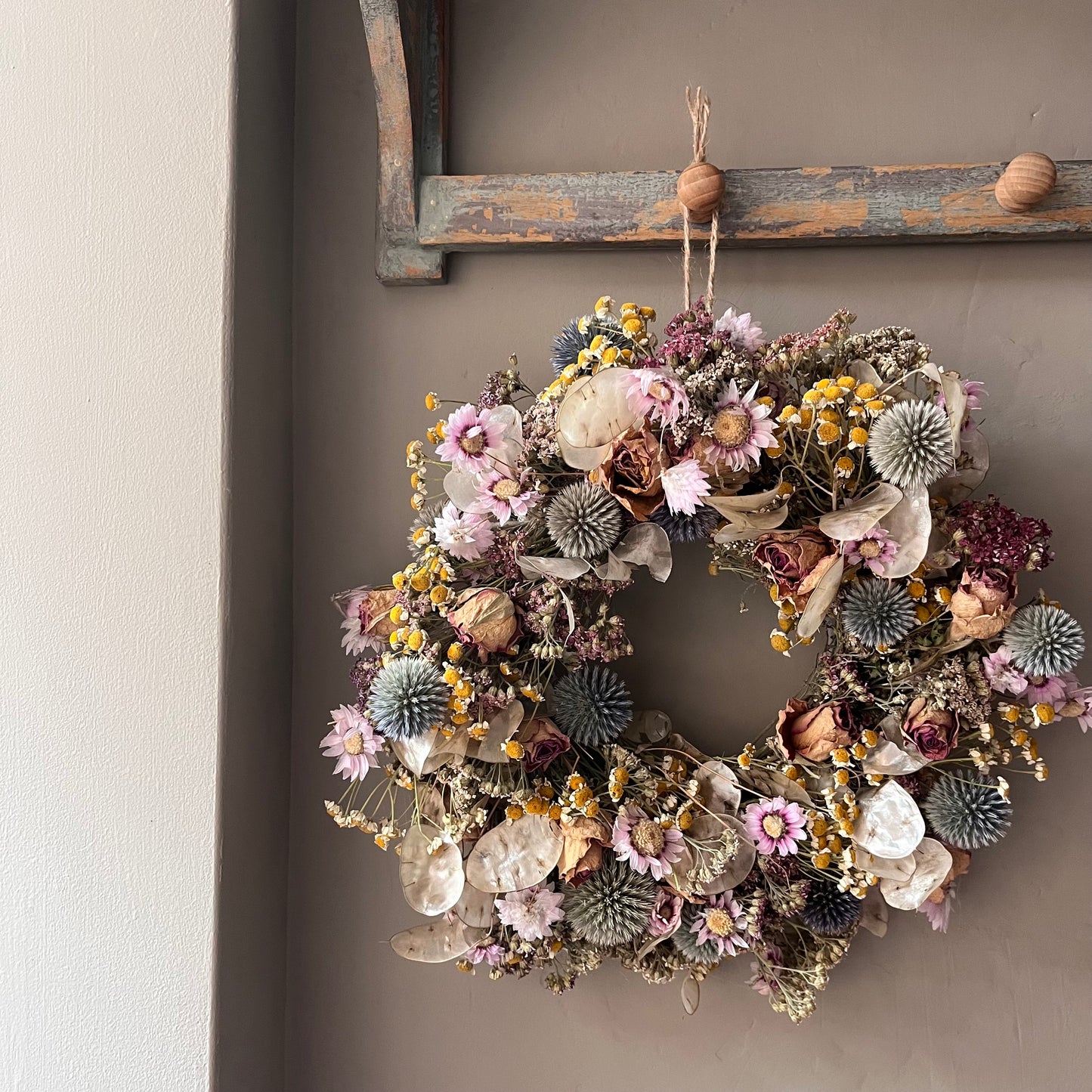 Dried Flower Autumnal Wreath | Autumn home decor- 28cm