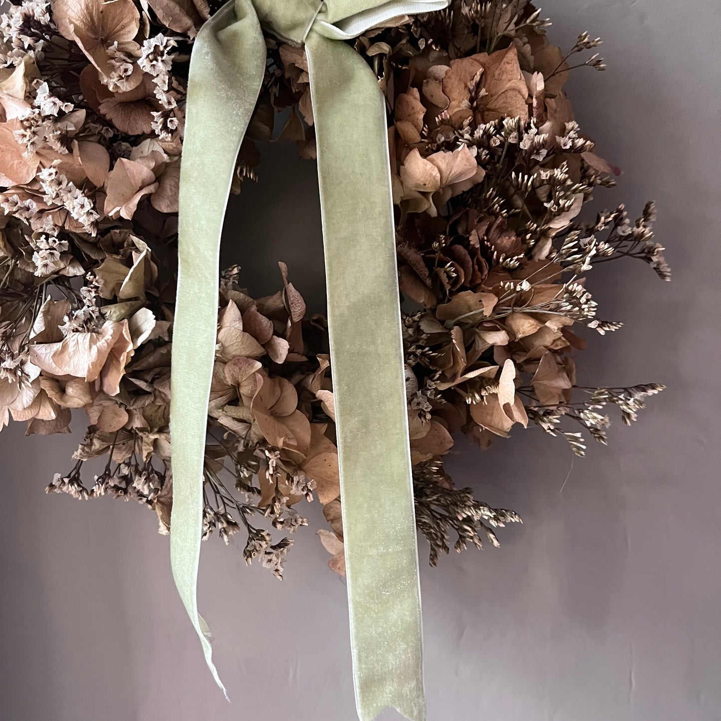 Dried Flower Wreath: Spring Everlasting Floral Decor (25cm)