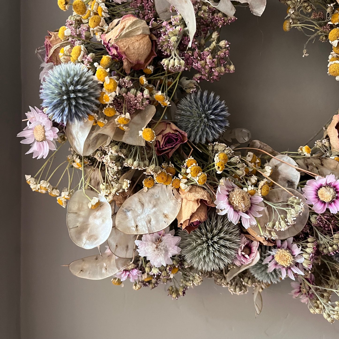 Dried Flower Autumnal Wreath | Autumn home decor- 28cm
