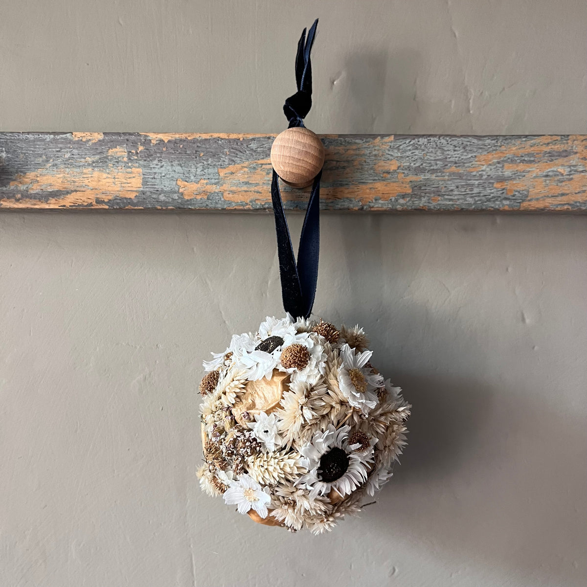Winter Dried Flower Bauble | Christmas Floral Decoration