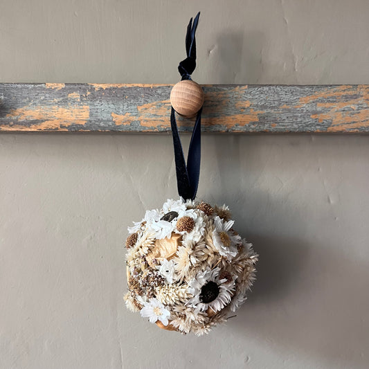 Winter Dried Flower Bauble | Christmas Floral Decoration